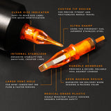CAM x AMI JAMES Cartridges - Hollow Round Liners - #12 (0.35mm) - 20/Box
